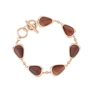 Ancient Kauri Drop Bracelet - Rose Gold