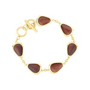 Ancient Kauri Drop Bracelet - Yellow Gold