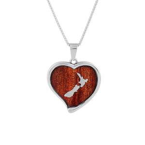 Ancient Kauri Heart Necklace