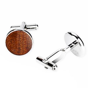 Kauri Round Cufflink: Ancient Kauri Round Cufflinks