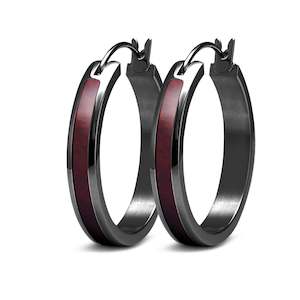 Redwood Hoop Earrings - Gunmetal