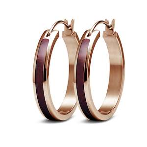 Redwood Hoop Earrings - Rose Gold