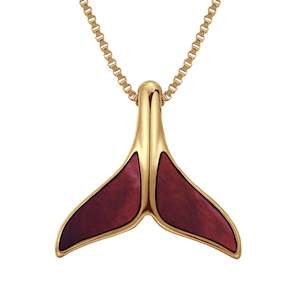 Redwood Whale Tail Necklace - Yellow Gold