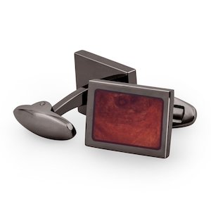 Redwood Rectangular Cufflinks - Gunmetal