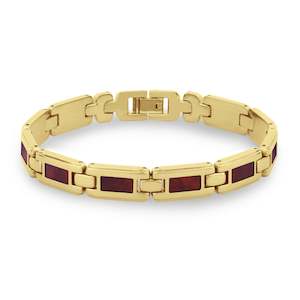 Redwood Men's Link Bracelet - Yellow Gold