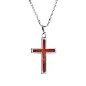 Redwood Cross Necklace