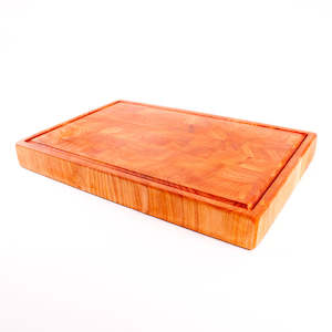 End Grain Chopping Board with Juice Groove 550x350x60 Macrocarpa