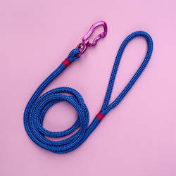 Pet: Pink & Electric Blue Rope Dog Leash