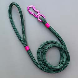 Pet: Hot Pink & Forest Green Rope Leash