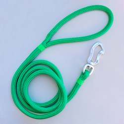 Pet: Silver and Green Rope Leash