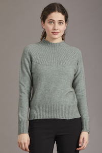 Clothing: McDonald - Yoke Neck Cable Jersey in Merino Wool and Possum Fur