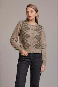 McDonald 5045 Tartan Cardigan in Ash