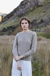 Clothing: McDonald - Sweater with Lace Detail in Merino Wool and Possum Fur