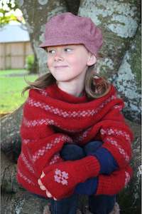 Clothing: Lothlorian - Child's Gatsby Hat in Merino Wool and Possum Fur