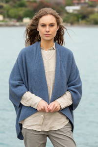 Clothing: Noble Wilde Longline Wrap in Merino Wool and Possum Fur