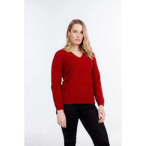 Vee Neck Plain Sweater