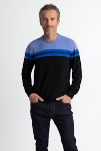 MEN'S VARIEGATED CREW NECK JUMPER