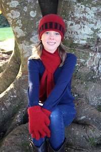 CHILD'S STRIPE TRIM BEANIE