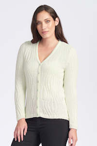 WAVY V NECK CARDIGAN