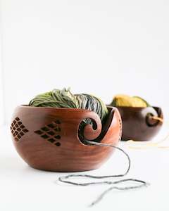 Wooden Yarn Bowl Walnut