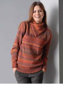 FREE Shawl Collar Sweater Pattern - Plassard Champetre Yarn