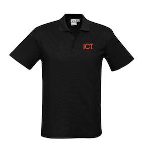 ICT MENS POLO SHIRT - Black