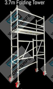 Building supplies: Aluminium Folding Tower 2.0l x 0.73w x 3.7m High