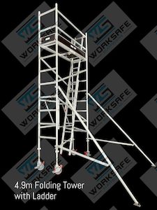 Aluminium Folding Tower 2.0l x 0.73w x 4.9m High