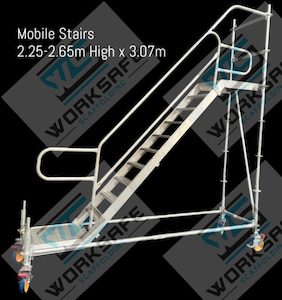 Building supplies: Mobile Stairs 2.4-2.8m High x 3.07m