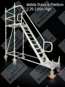 Mobile Stairs 2.4-2.8m High with Platform