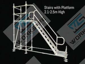 Stairs set 2.2-2.6m High with Platform