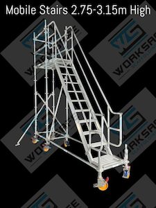 Mobile Stairs 2.9-3.3m High with Platform