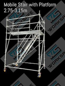 Mobile Stairs 2.9-3.3m High with Large Platform