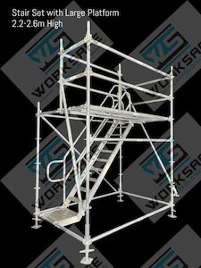 Building supplies: Stairs Set 2.2-2.6m High with Large Platform