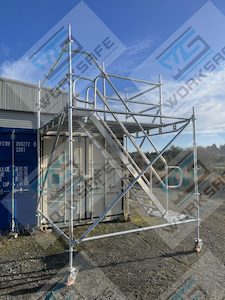 Container Stairs with Loading Platform