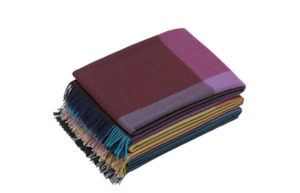 Colour Block Blanket Blue/Bordeaux Kada