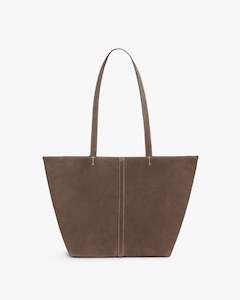 Small Daily Leather Tote - Suede