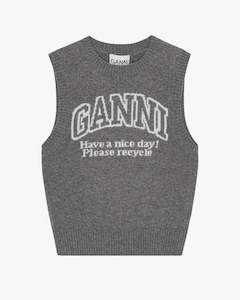 Graphic Wool Vest