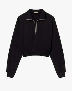 Cropped Half Zip Sweatshirt