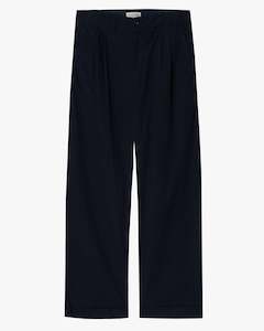 Organic Pleated-Front Pants