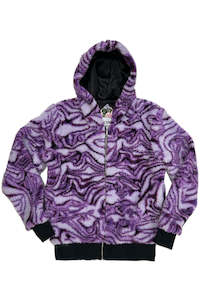 WORLD 5561a Cheat Hoodie (UNISEX) Purple Faux Fur