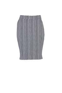 Clothing: WORLD 4518 Two Wrongs Skirt Navy White Mosaic