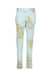 WORLD 4517 Two Wrongs Trouser Mint Coral