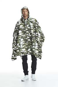 WORLD 4447 Attitude Poncho Camo