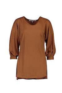 Clothing: WORLD 4538 Scrupulous Top Tobacco