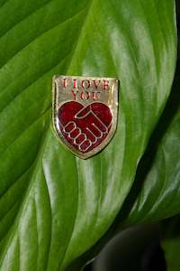 Clothing: WORLD Enamel Badge - LOVE