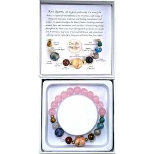 Rose Quartz Solar System Bracelet