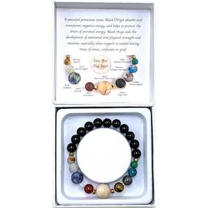 Polished Onyx Solar System Bracelet