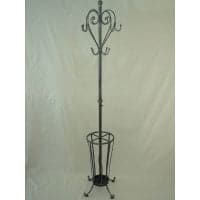 Coat Stand with Umbrella Holder-Black