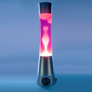 Silver/Pink/White Motion Lava Lamp Bluetooth Speaker